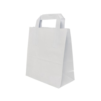 50 x White Takeaway Kraft Paper SOS Bags 7